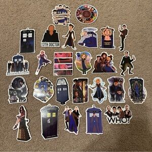 Doctor Who Sticker Set - Blue and Black